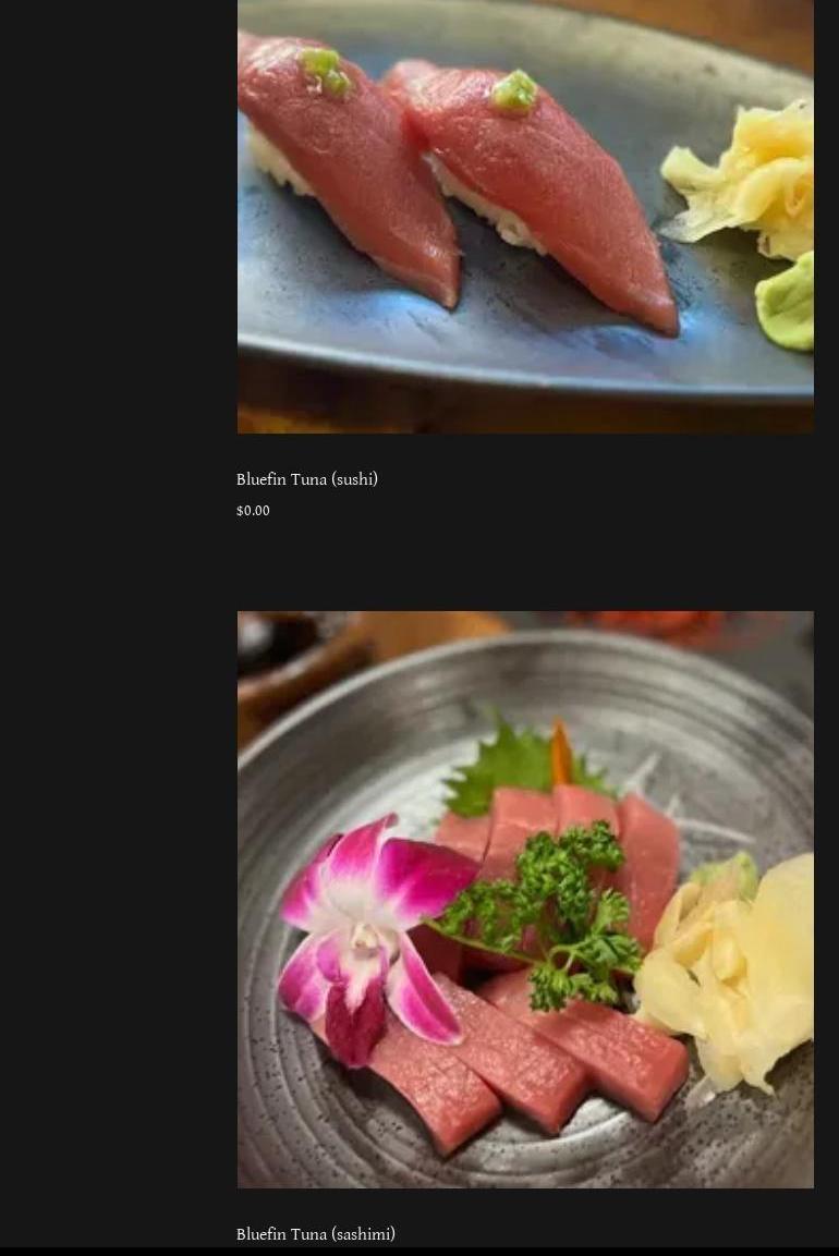 Prime Sushi Menu