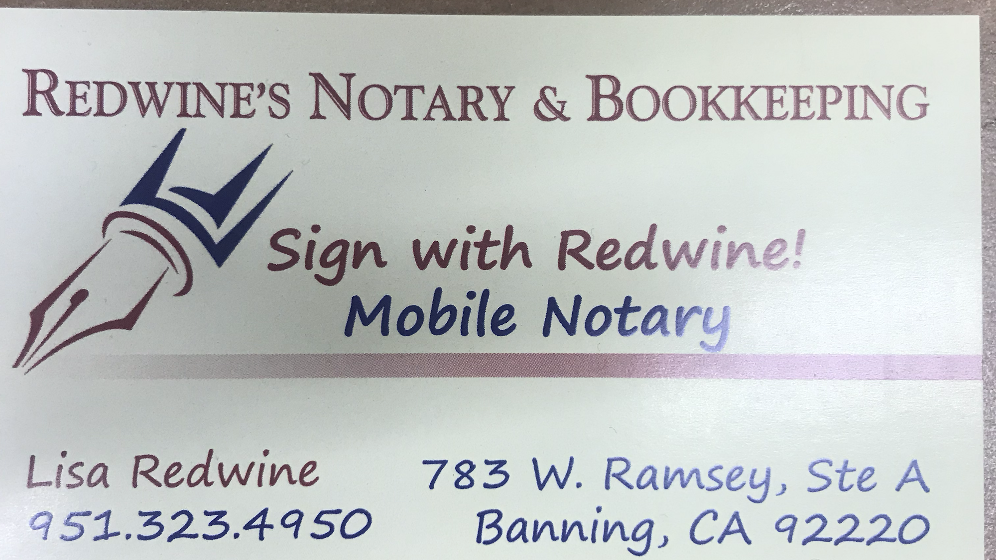 Redwine’s Notary & Bookkeeping
