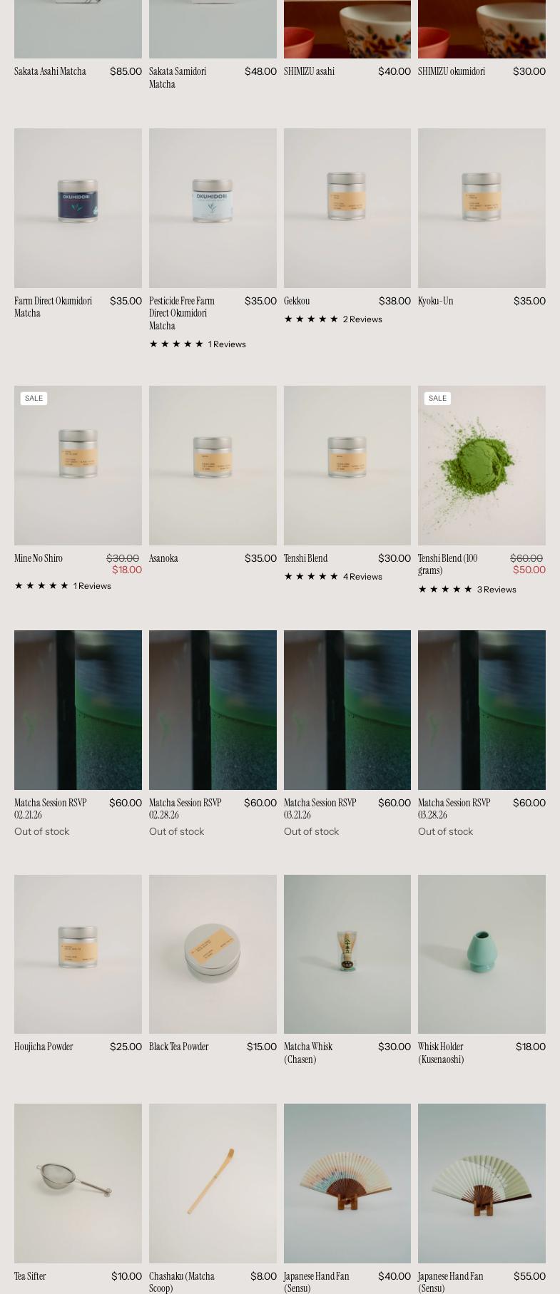 Nevaeh - A JAPANESE RETAIL STORE Menu