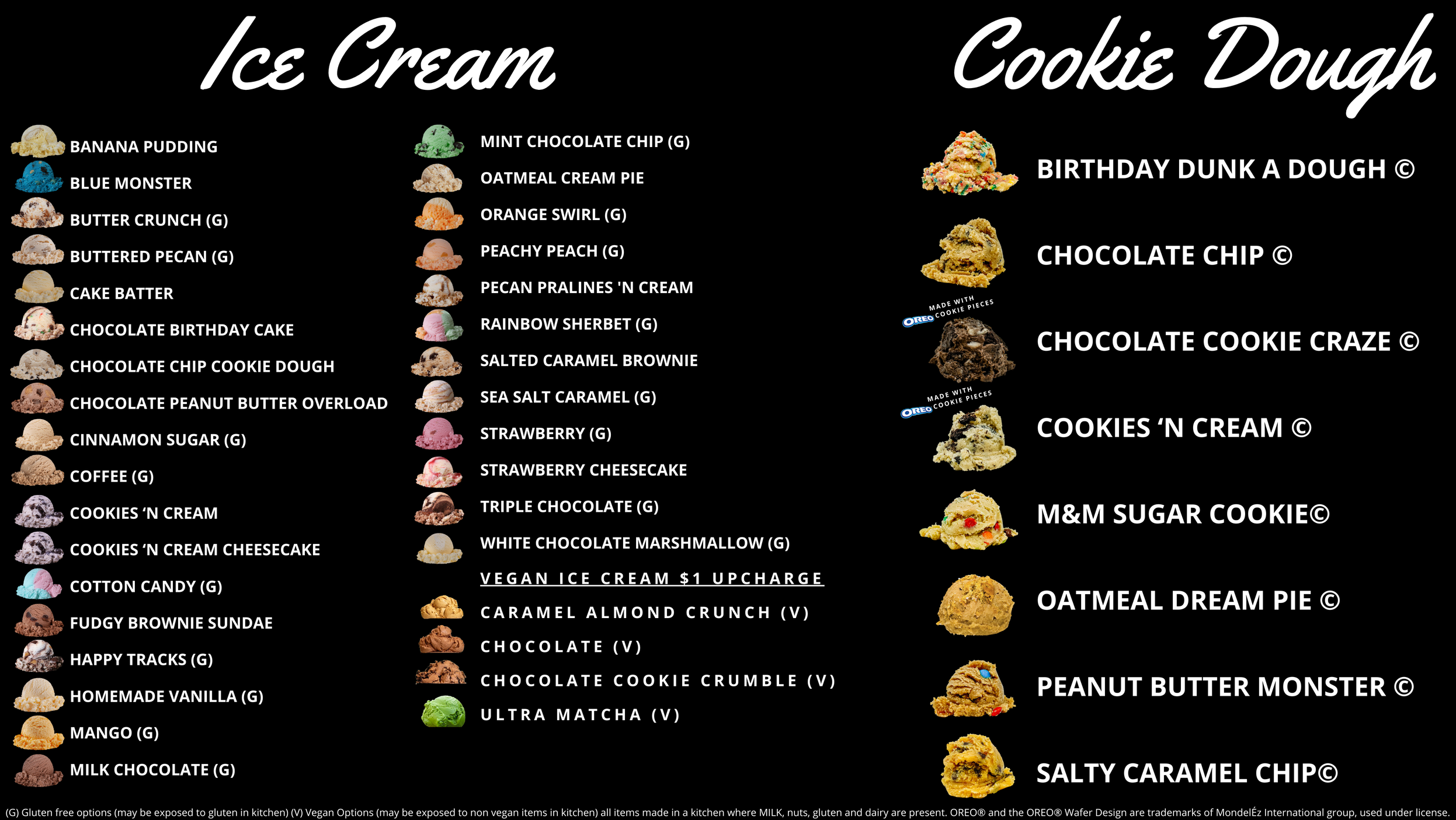 The Yard Milkshake Bar Menu