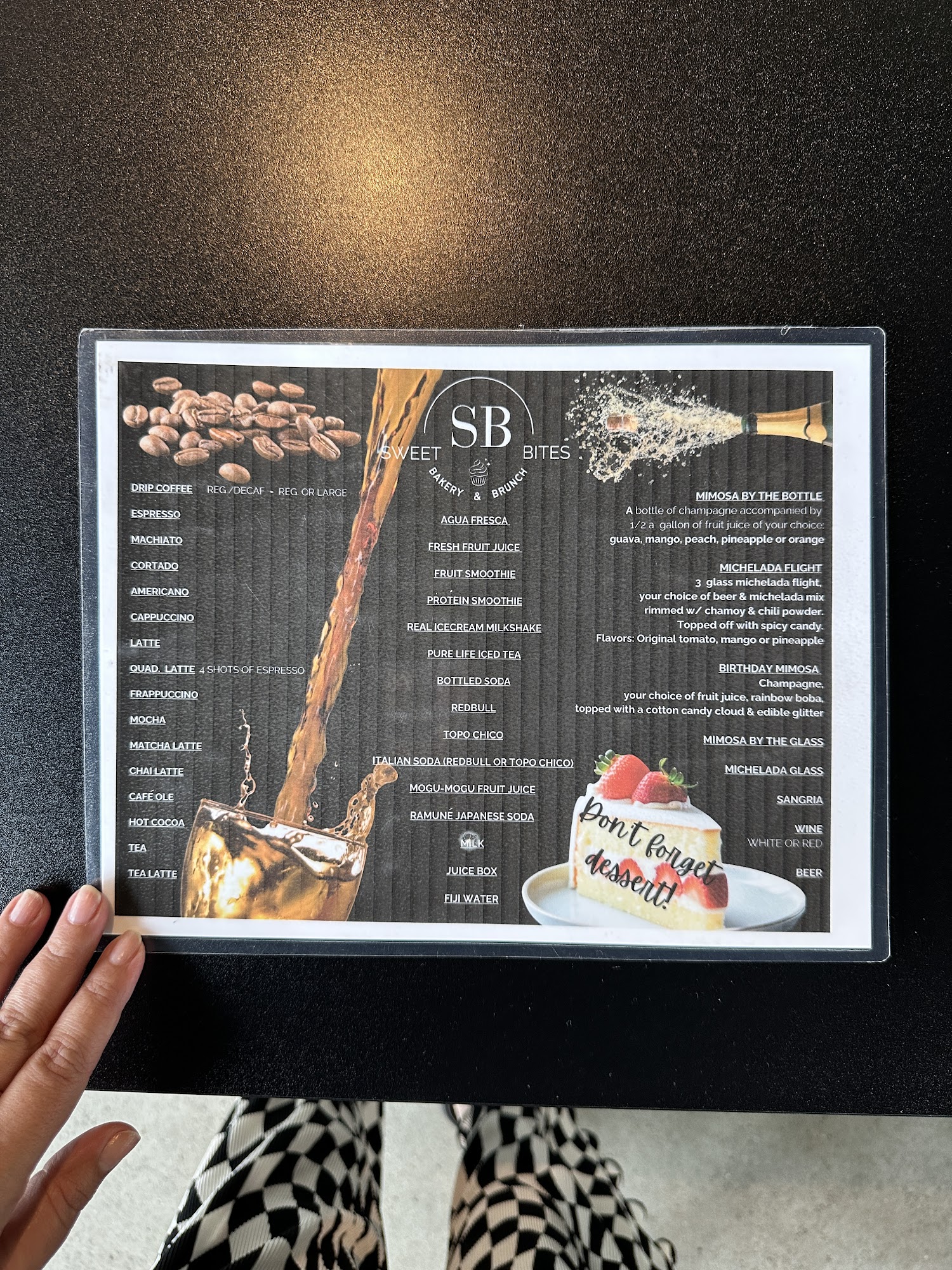 Sweet Bites Bakery and Brunch Menu