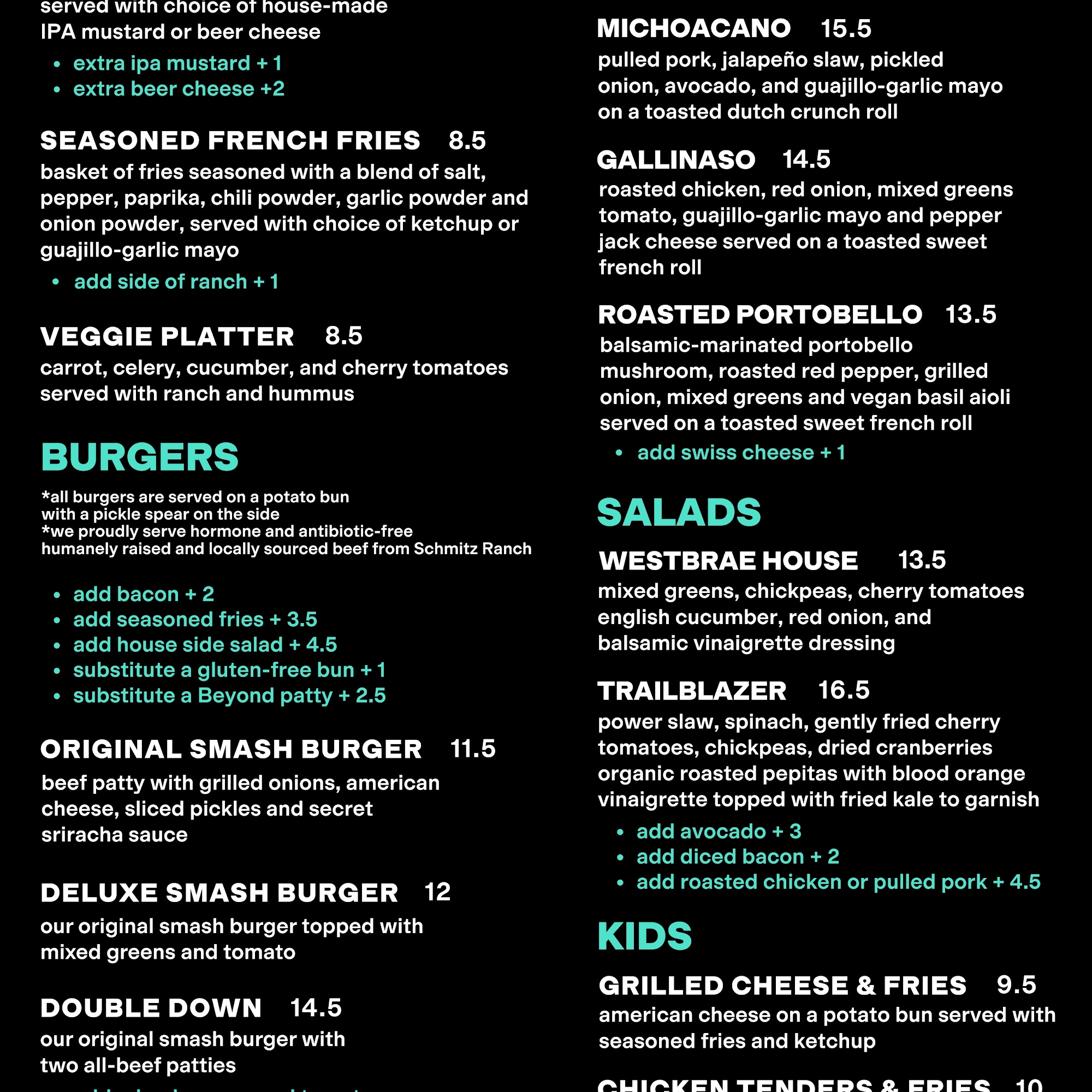 Headlands Brewing - Berkeley Menu