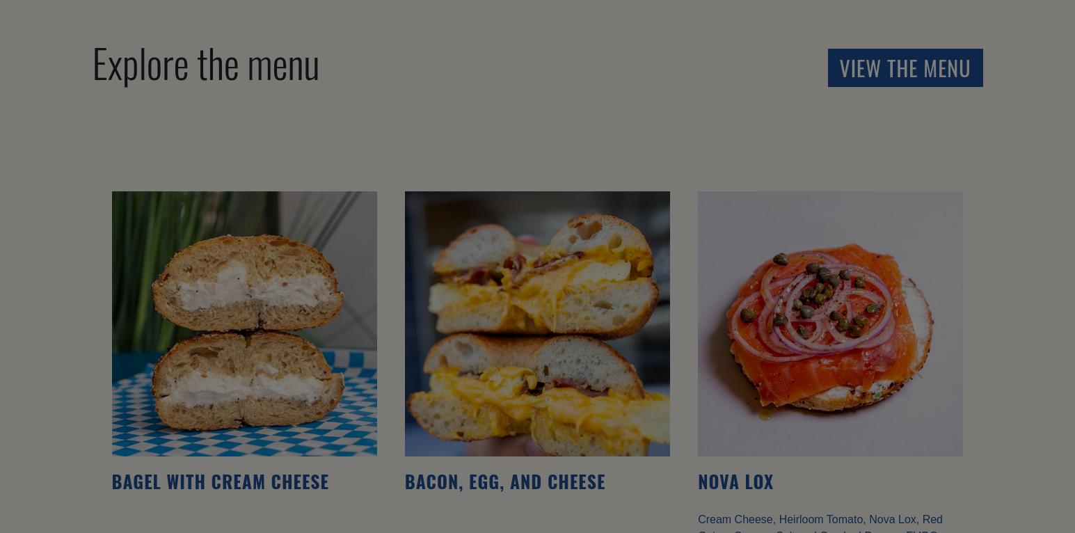 Pop's Bagels Menu