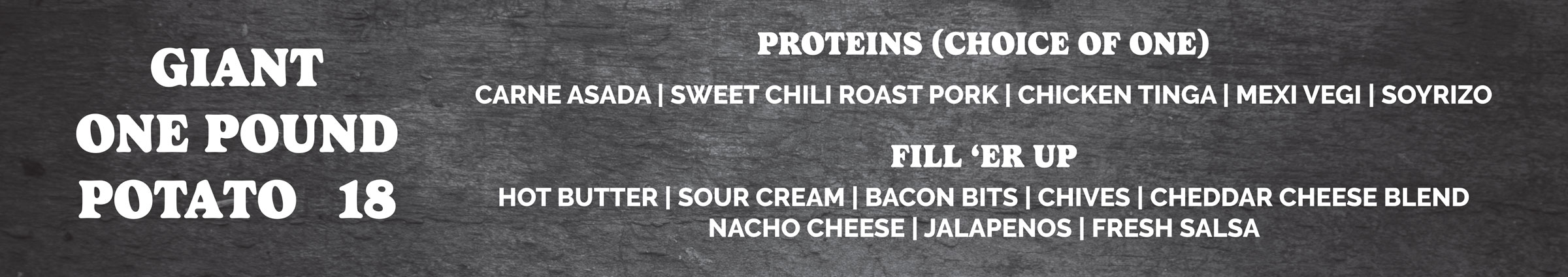Spuds Menu
