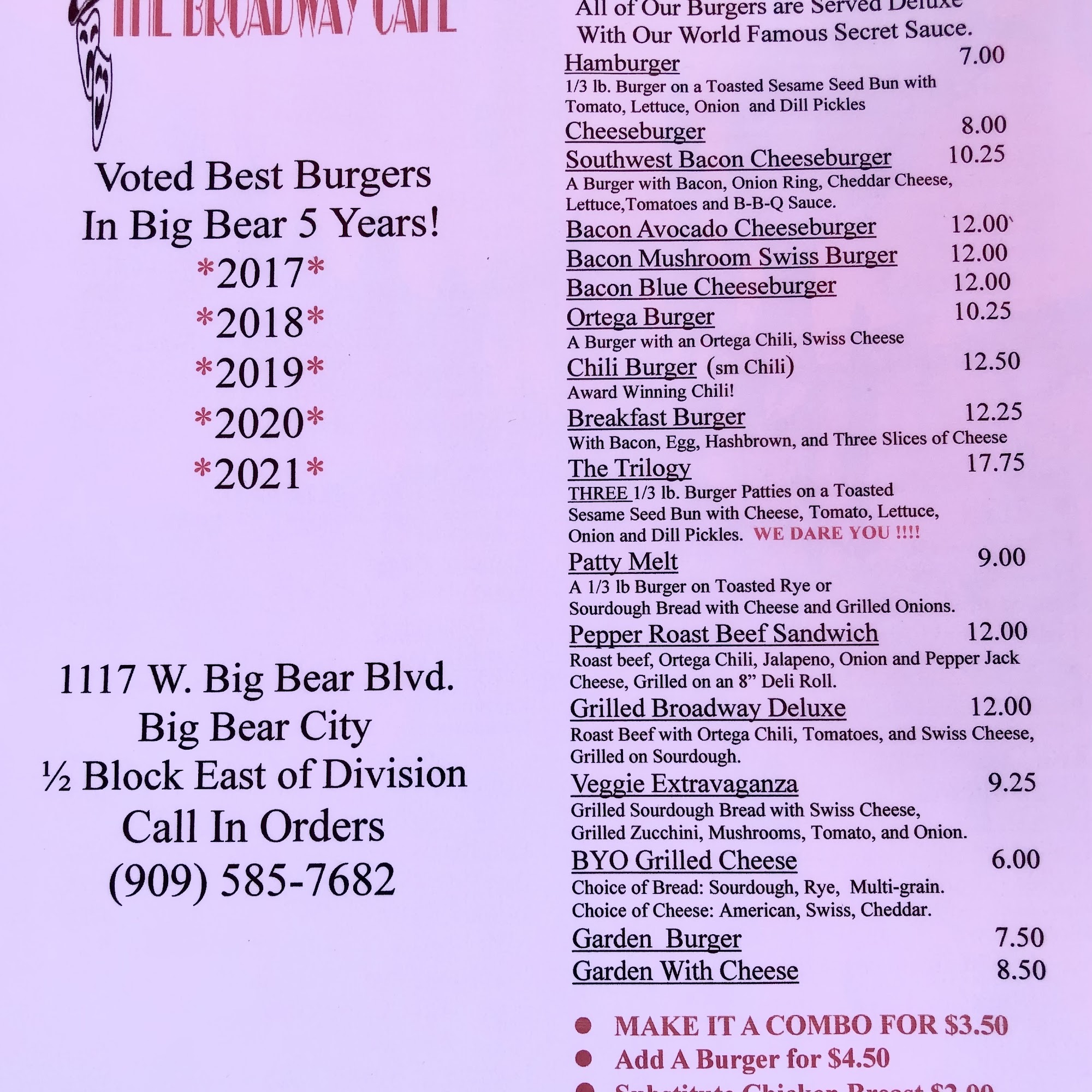 Broadway Café Big Bear