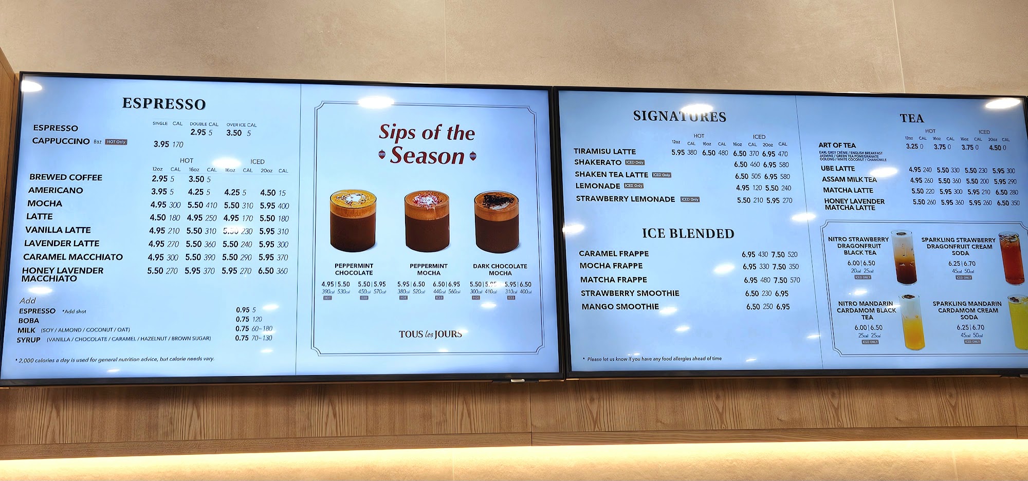 TOUS les JOURS - Brea Menu