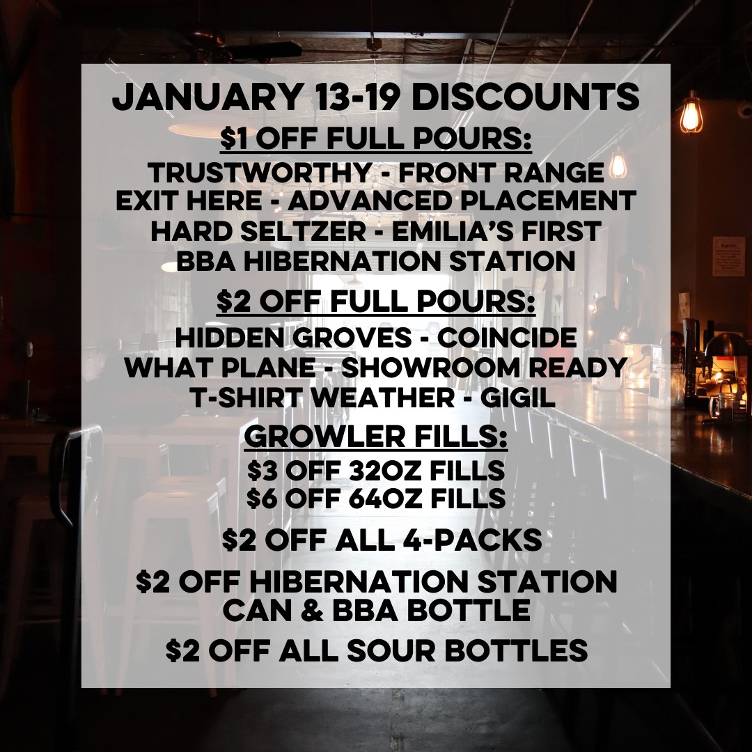 Trustworthy Brewing Co. Menu