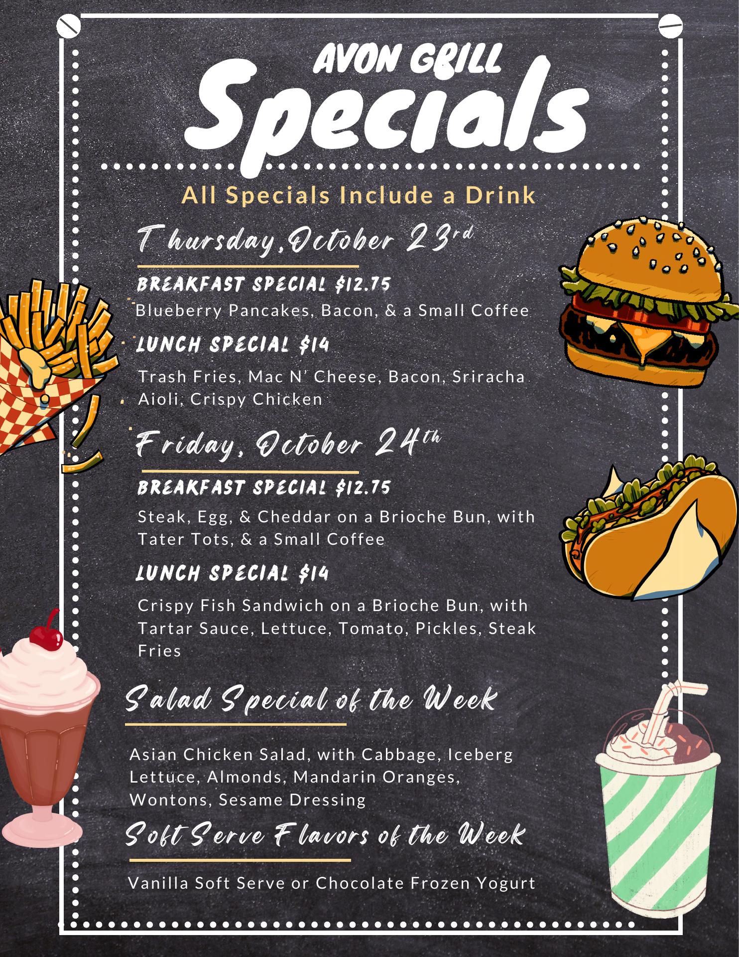 Warner Bros. Commissary Menu