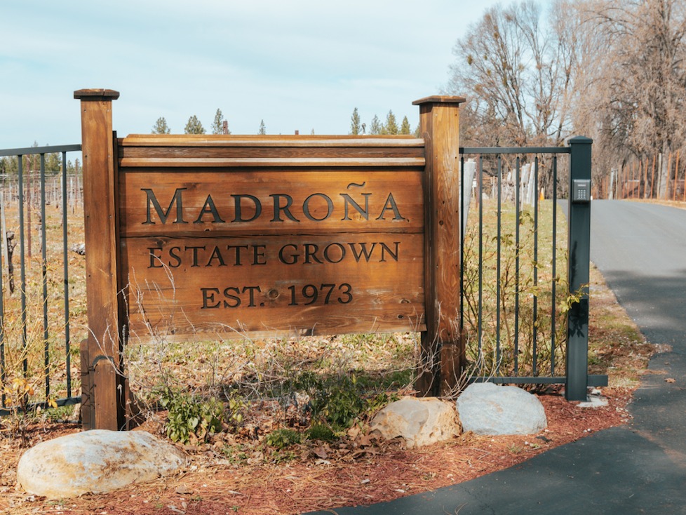 Madroña Vineyards Menu