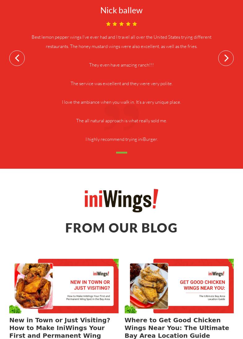 iniWings Menu