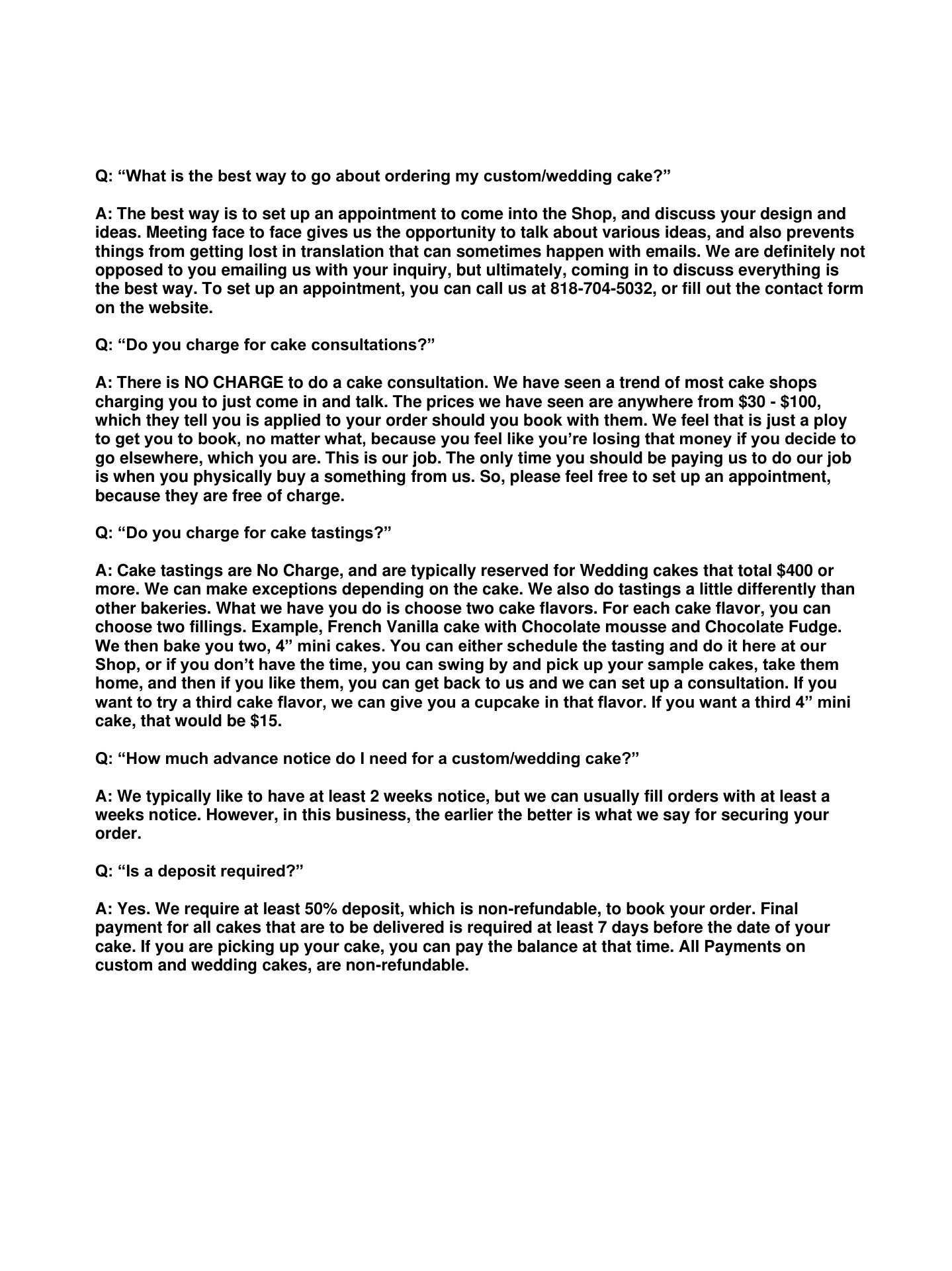 Bella Donna Catering and Special Events Menu