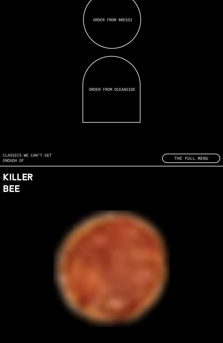 Corner Pizza Menu