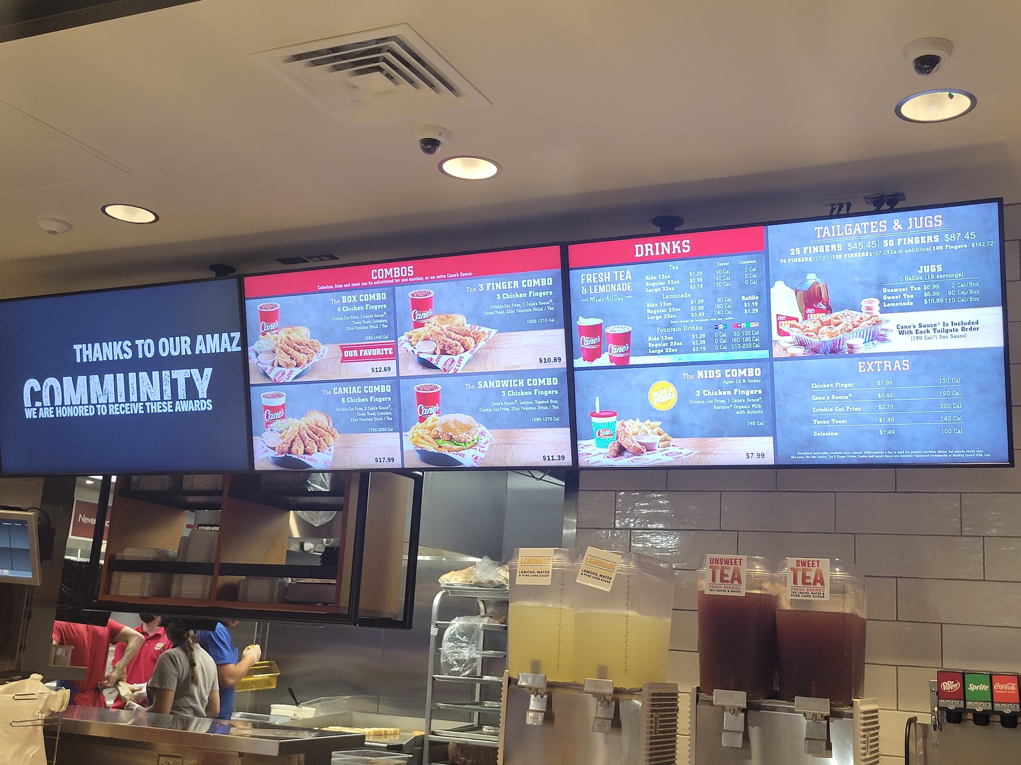 Raising Cane's Chicken Fingers Menu