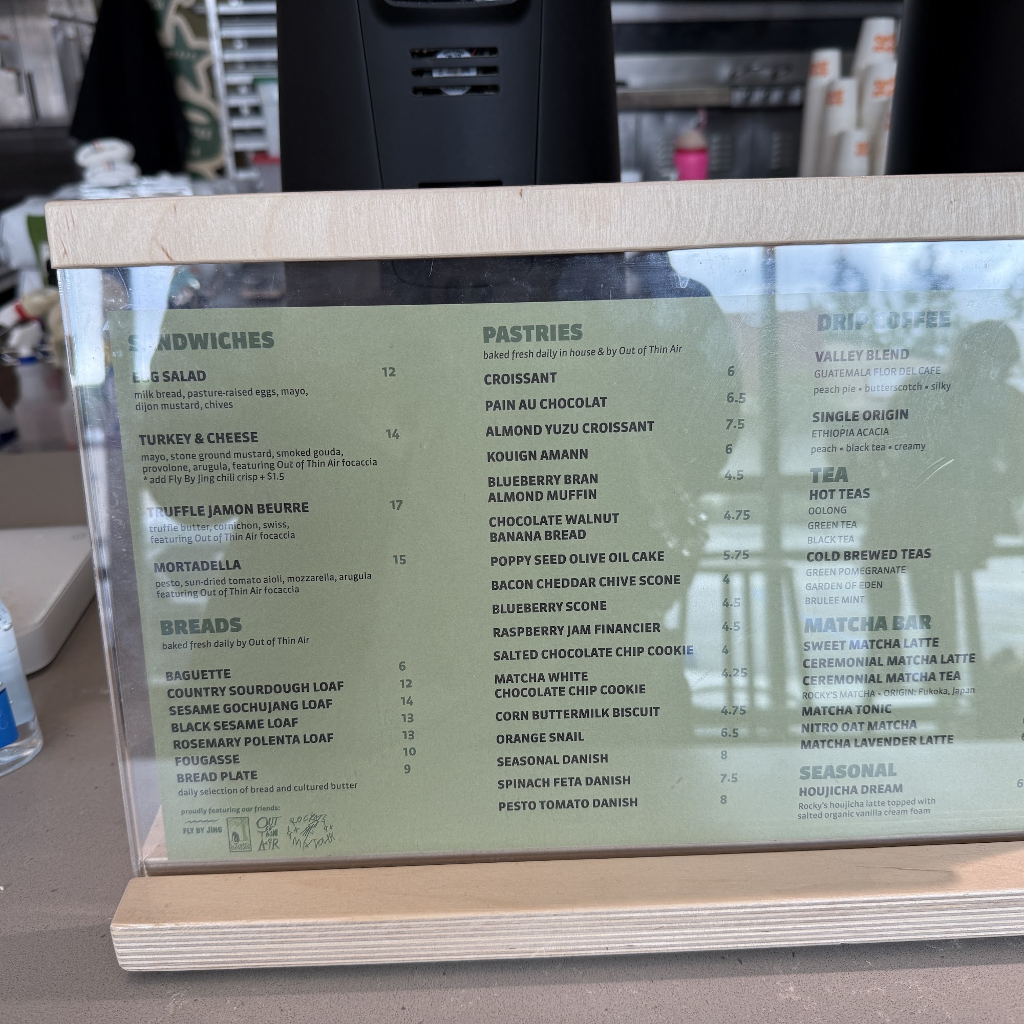 House Roots Coffee Menu