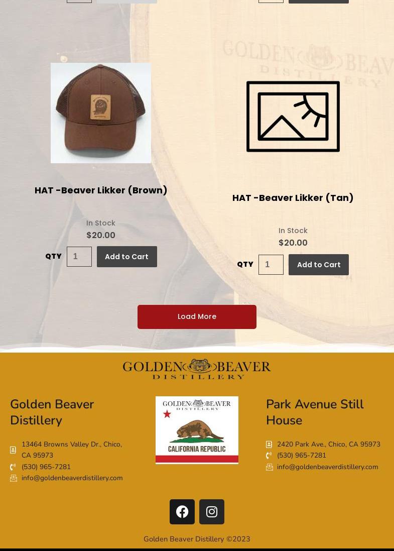 Golden Beaver Distillery - Park Ave Still House Menu