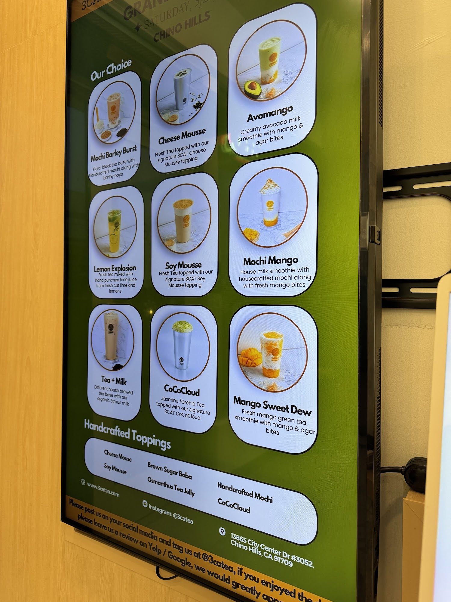 3CAT Handcrafted Beverage Menu