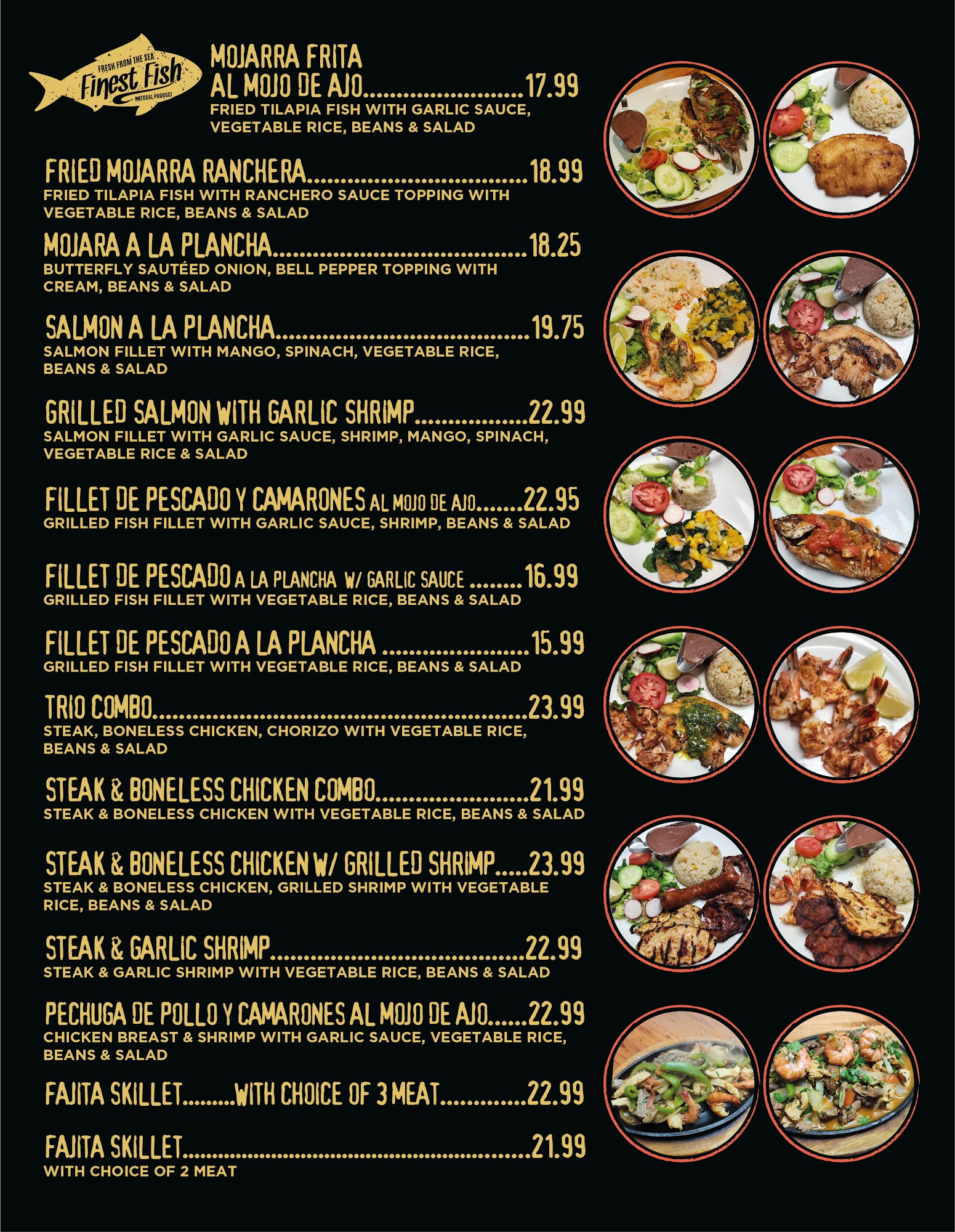 El Salsabor Restaurant Menu