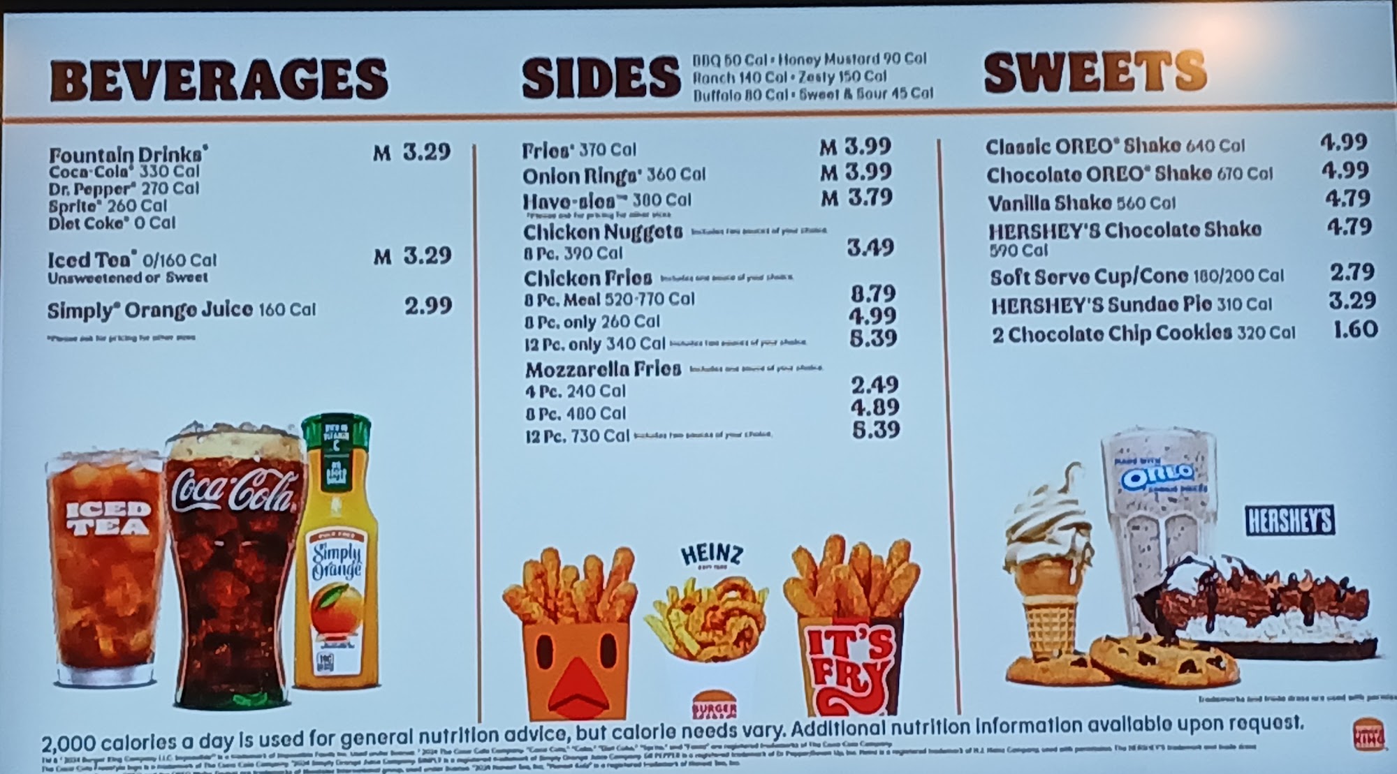 Burger King Menu