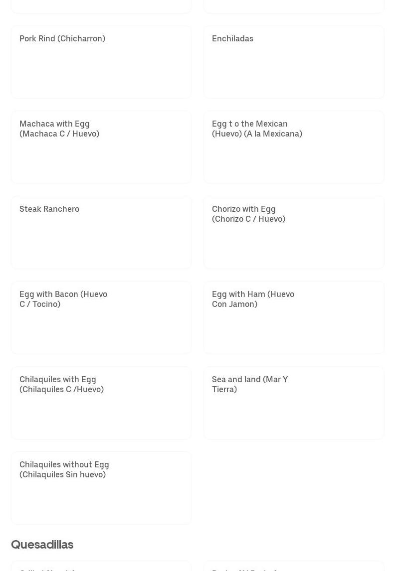 Limon Mexican food Menu