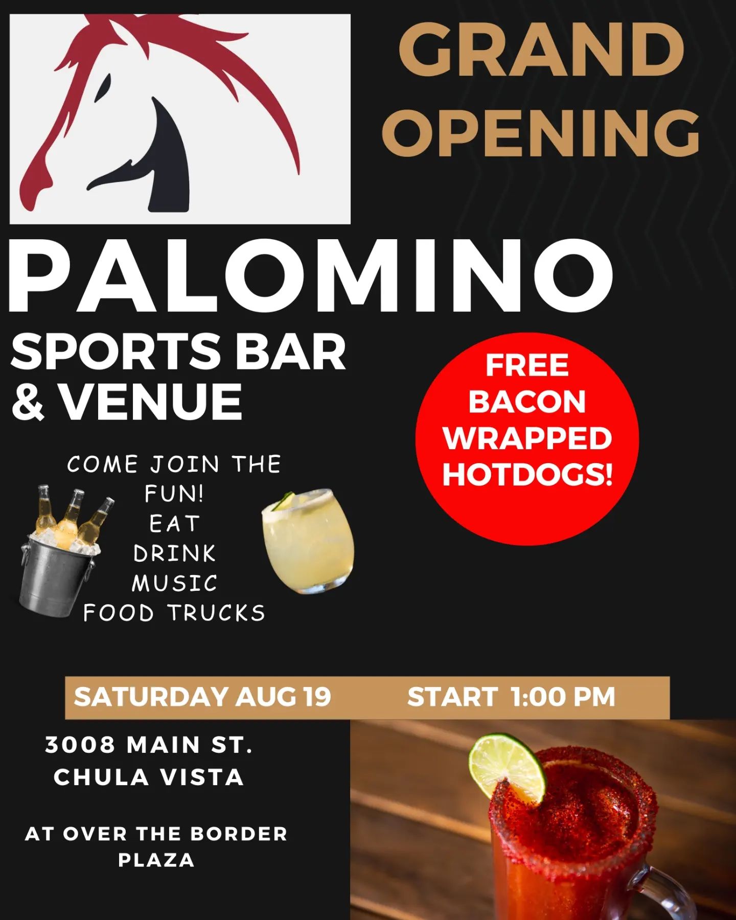 Palomino sports bar & venue Menu