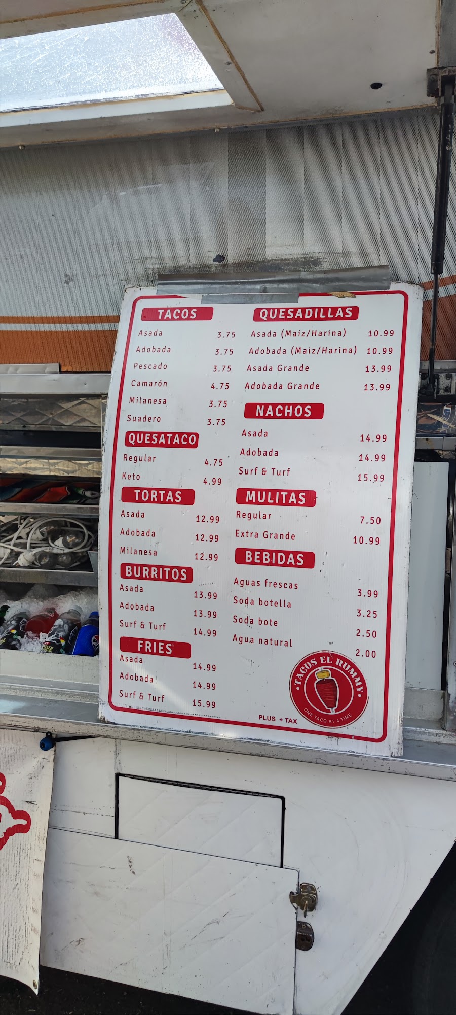 Tacos El Rummy Menu