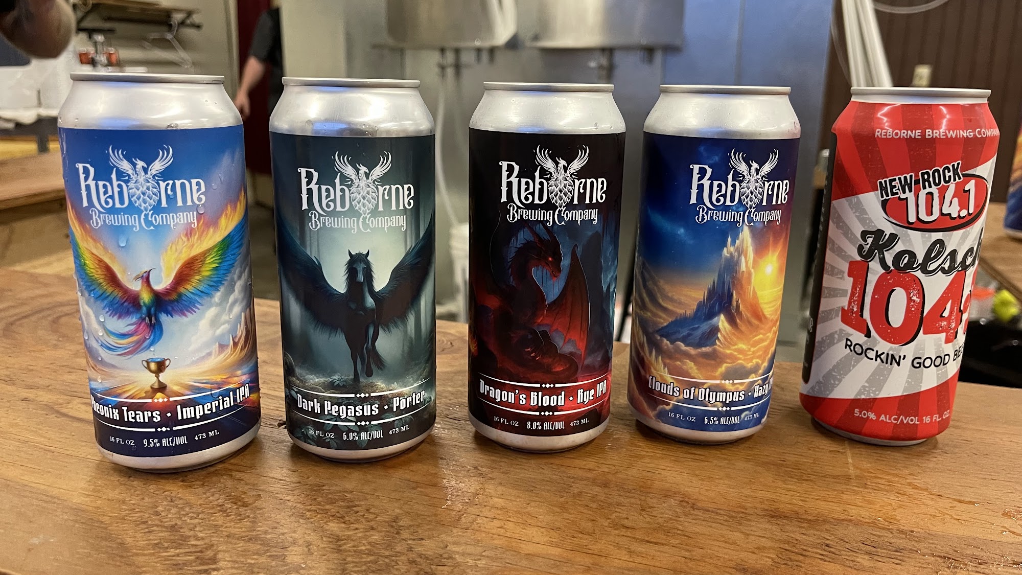 Reborne Brewing Company Menu