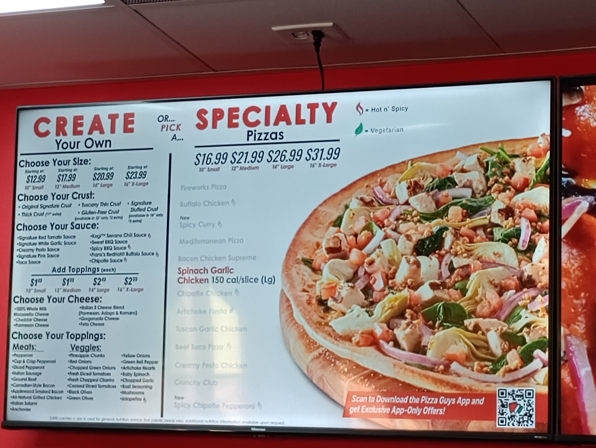 Pizza Guys Menu