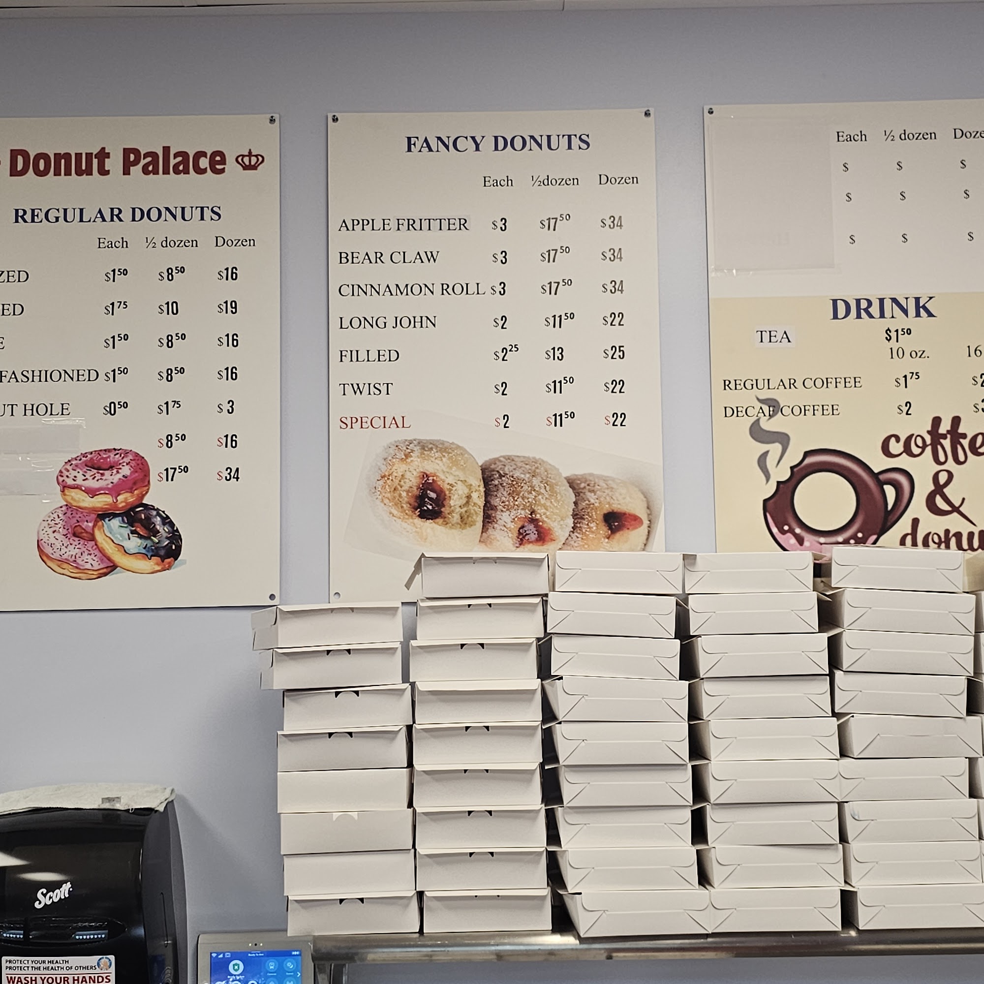 Donut Palace Menu