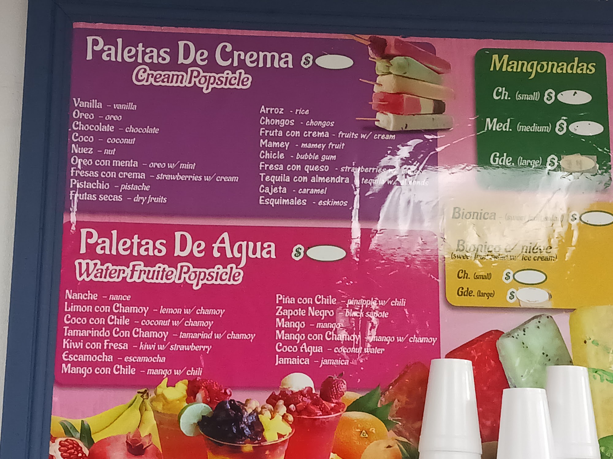 La Real Michoacana Menu