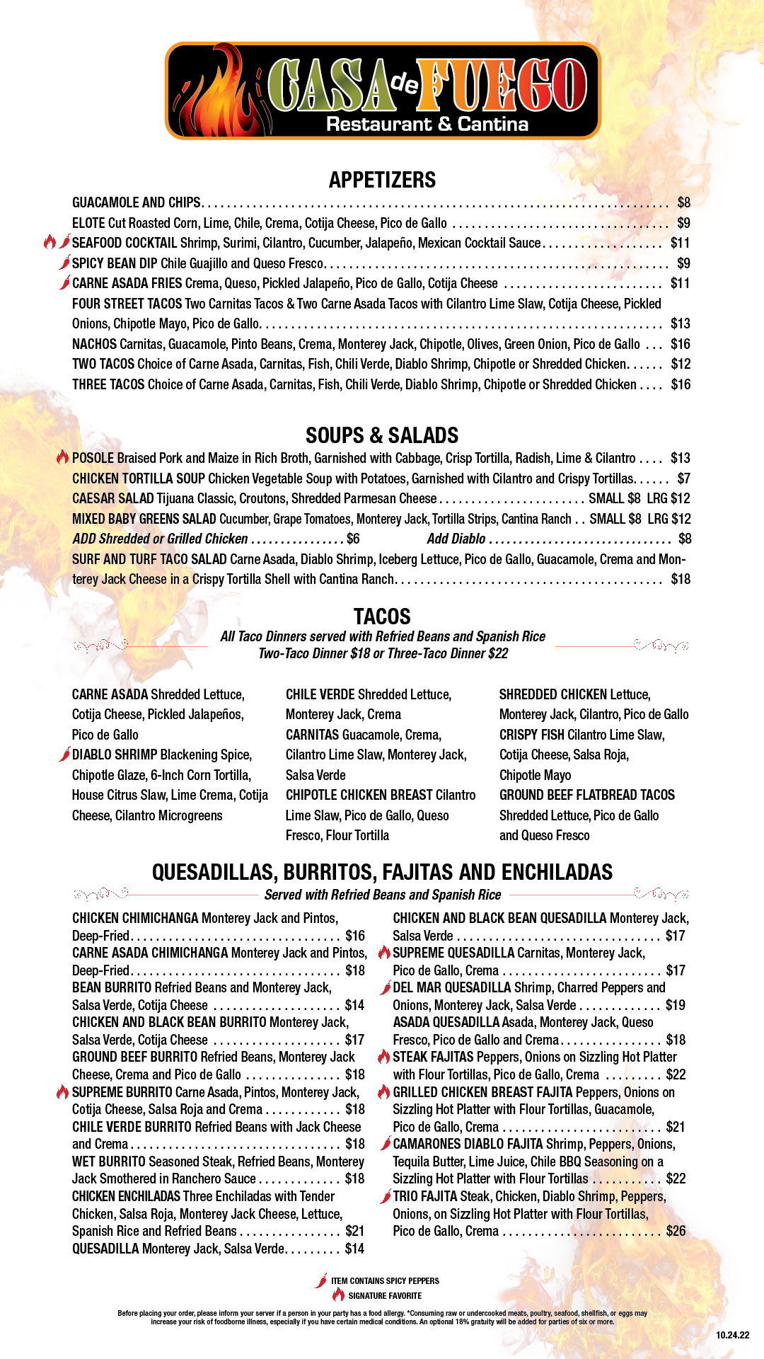 California Market Buffet Menu
