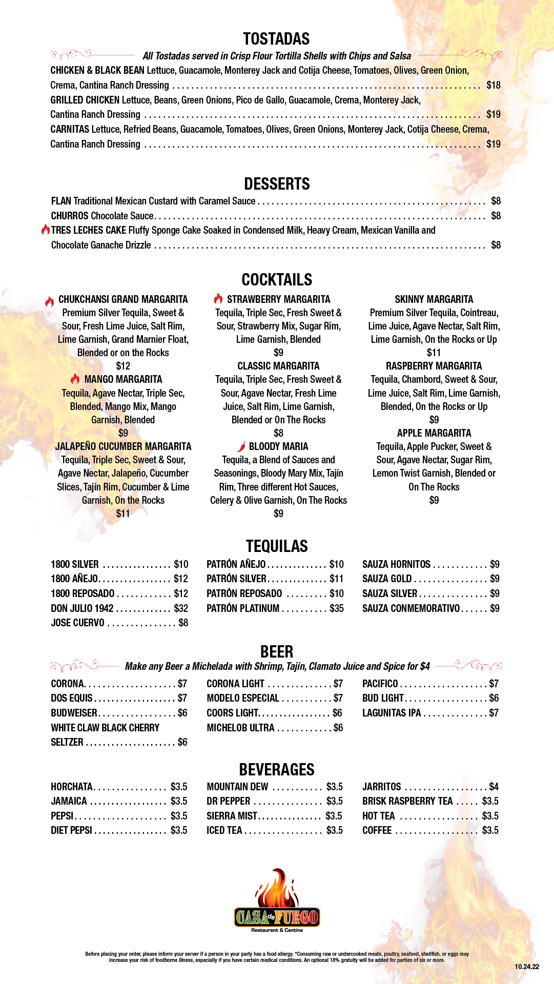 California Market Buffet Menu