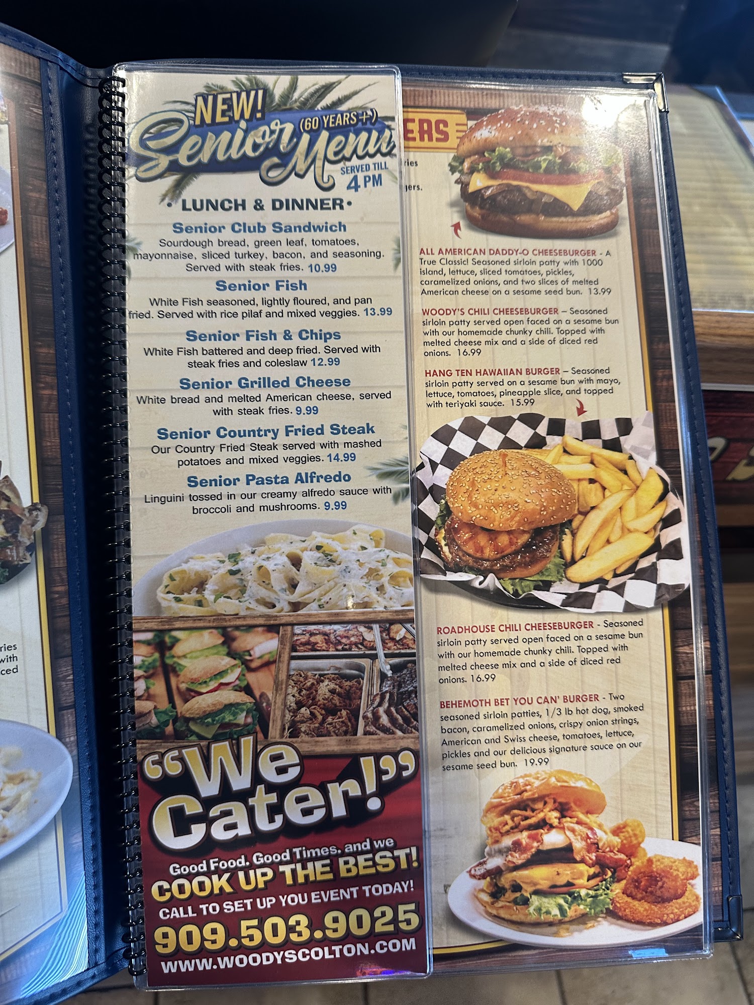Woody's Roadhouse Menu