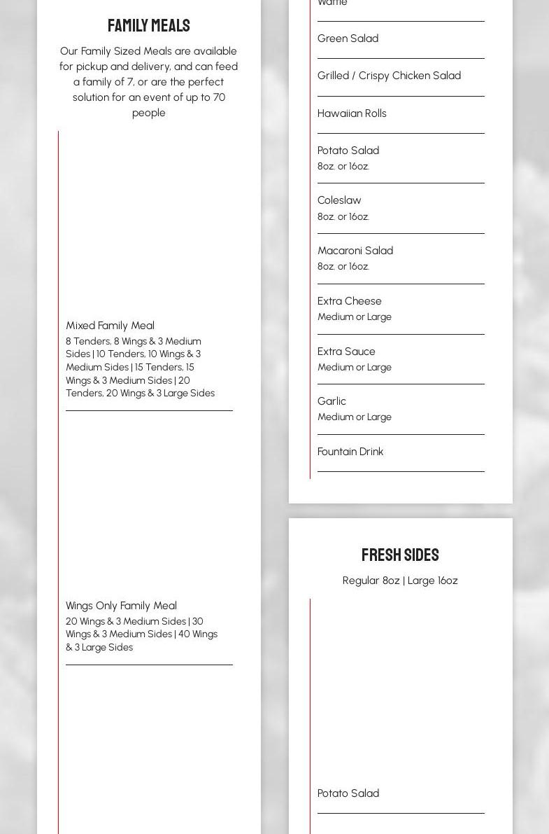 Kiki's Chicken Place Menu