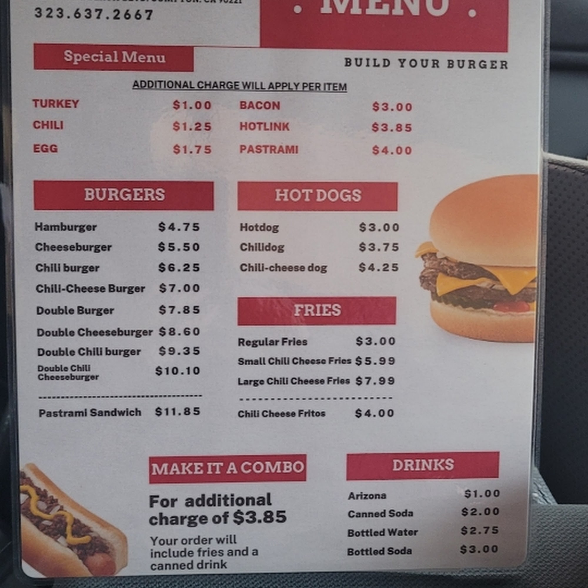 Mama's Snack Shack Menu