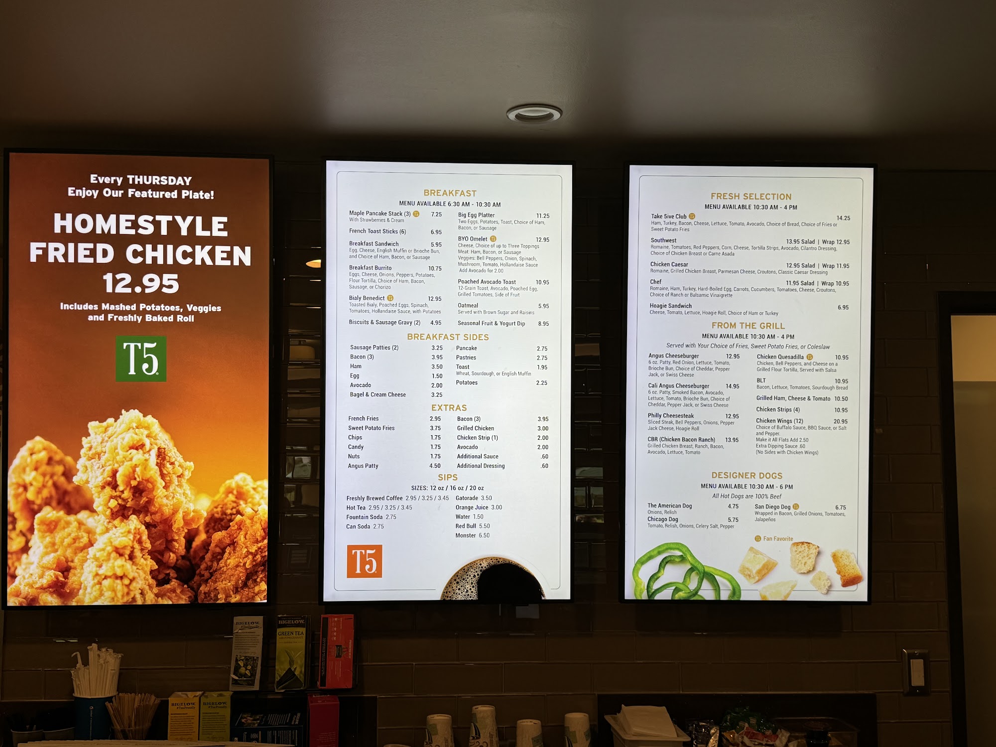 Take 5 on the Greens at 19th Hole Restaurant Menu