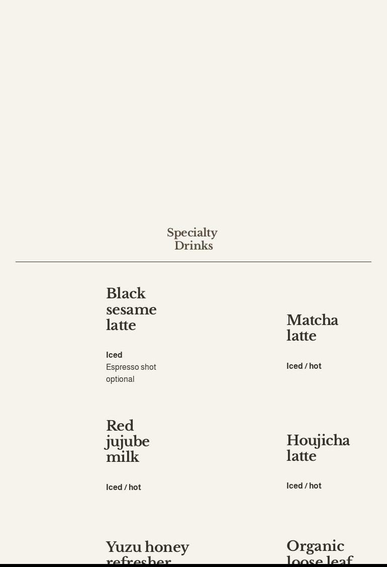 Heybings Desserts Menu