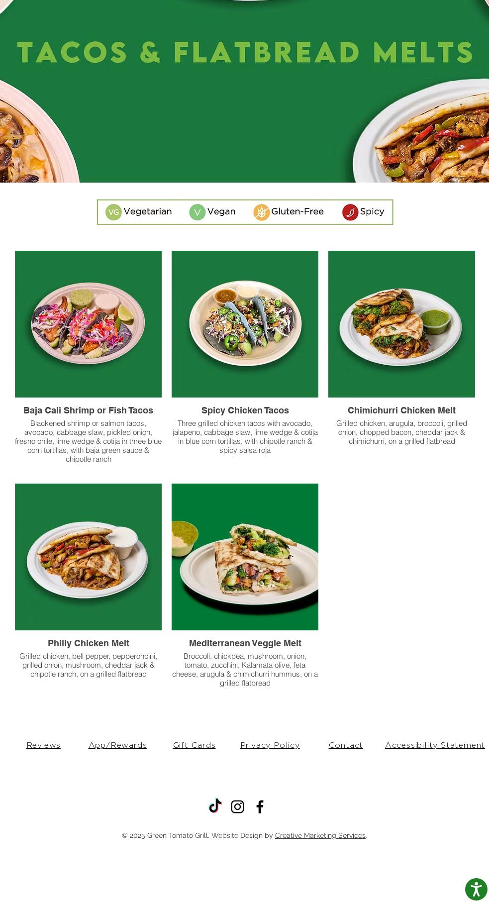 Green Tomato Grill - Costa Mesa Menu