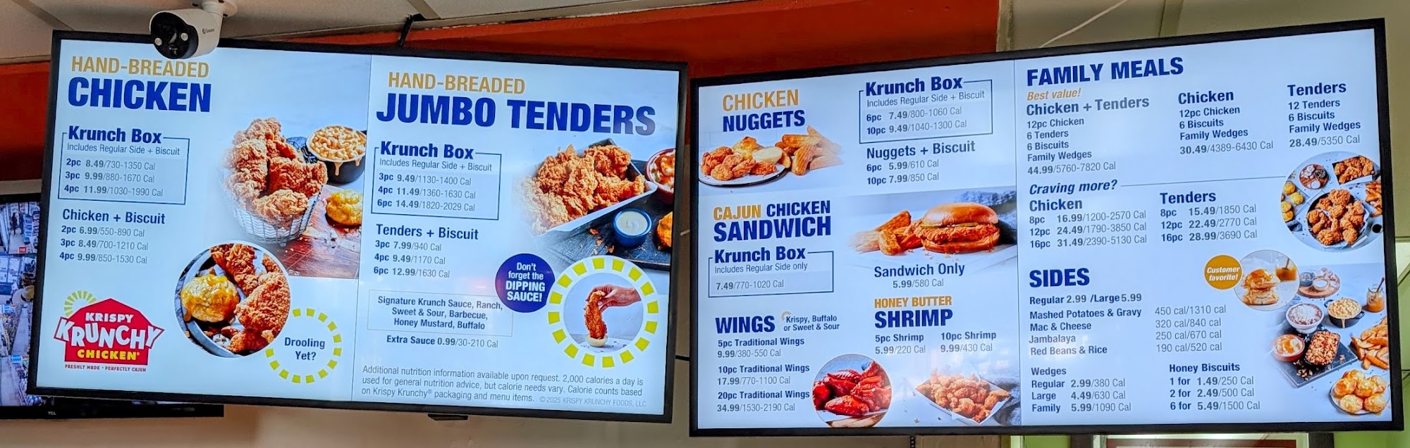 Krispy Krunchy Chicken Menu