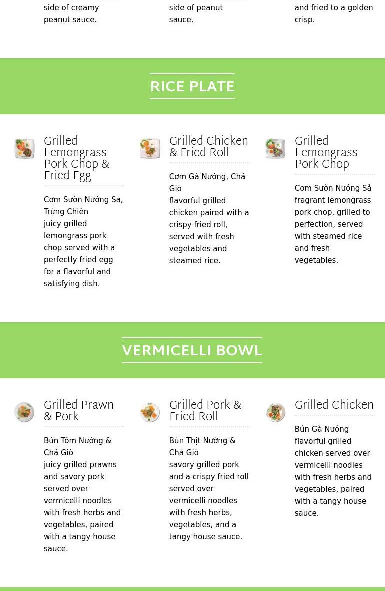 Pho Hoa - Cypress Menu