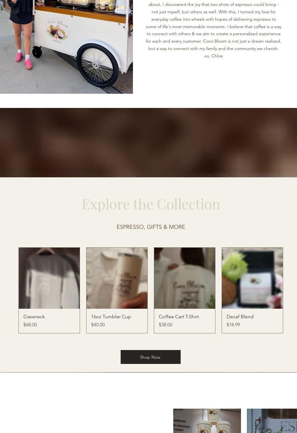 Coco Bloom Coffee Menu