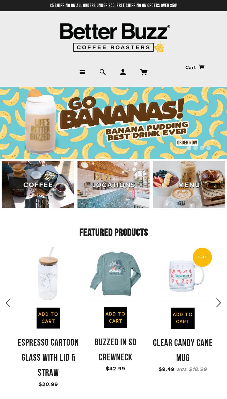 Better Buzz Coffee - Del Mar Menu