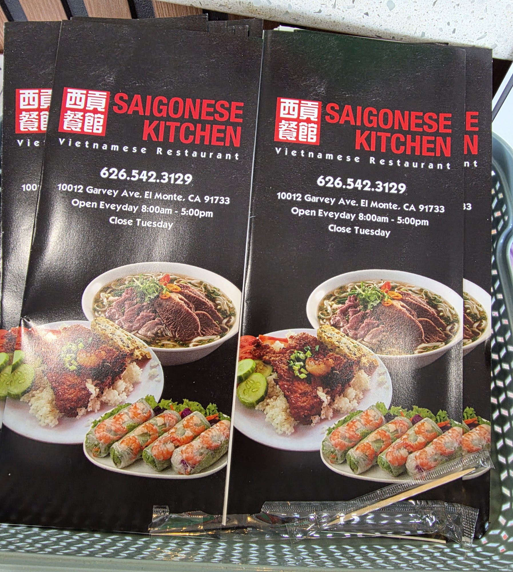 Saigonese Kitchen Vietnamese Restaurant Menu
