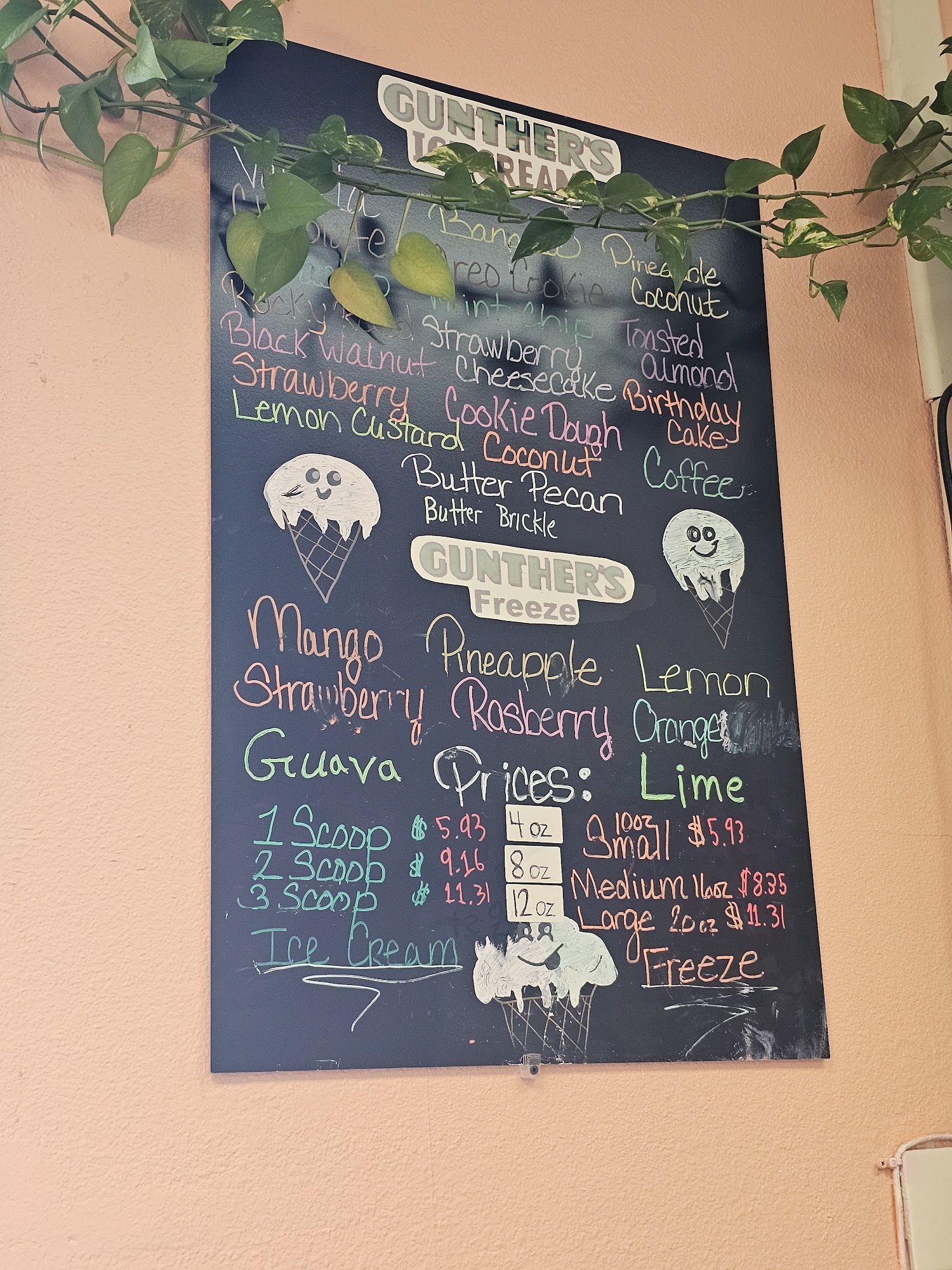 Tops Yogurt Menu