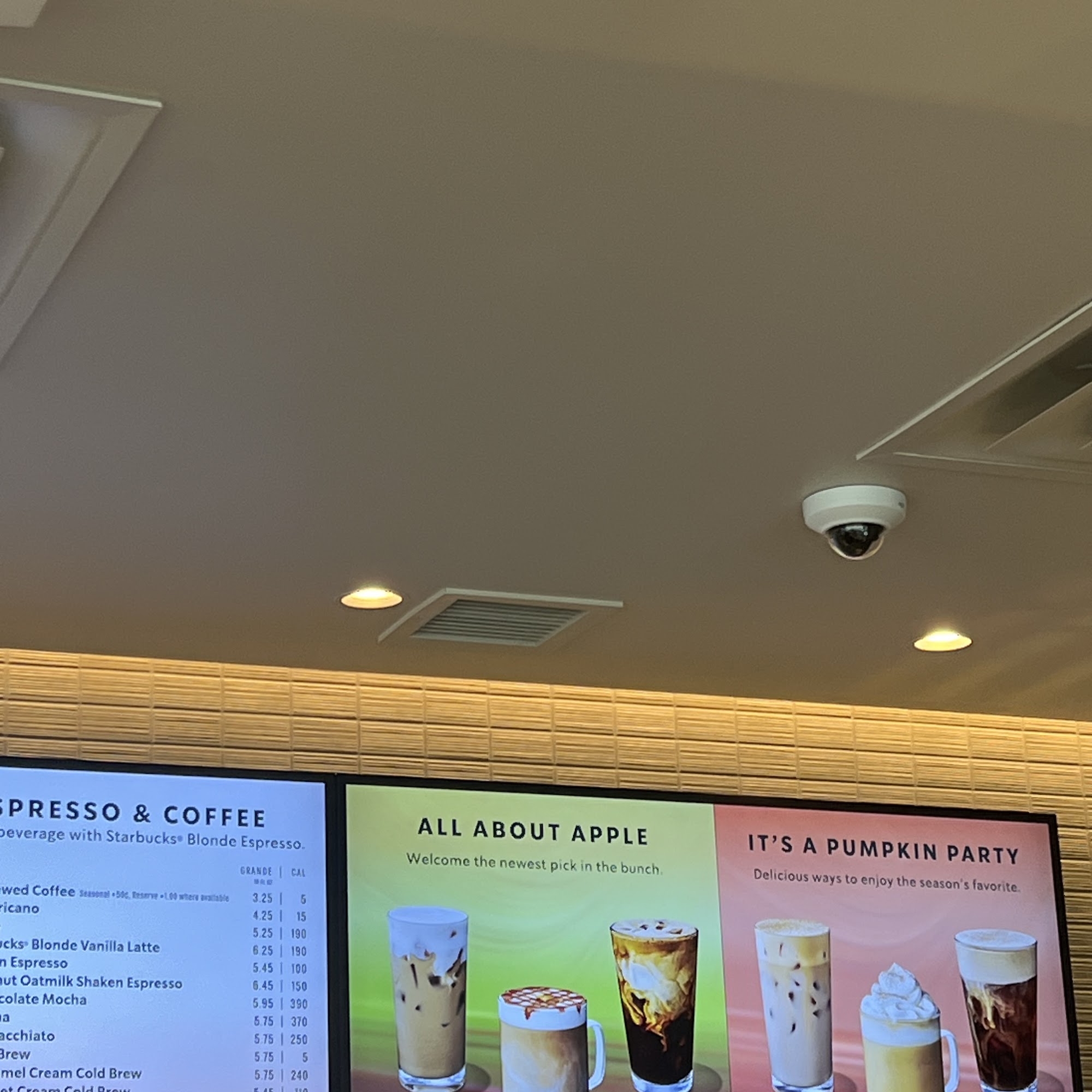 Starbucks Coffee Company Menu