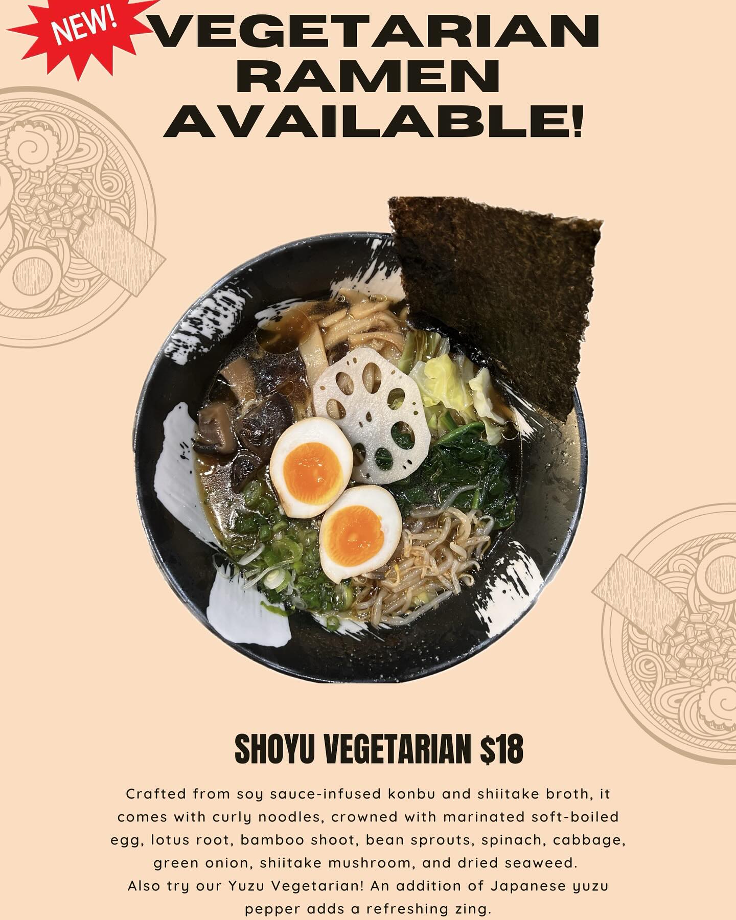 Ramen Hiroshi Menu