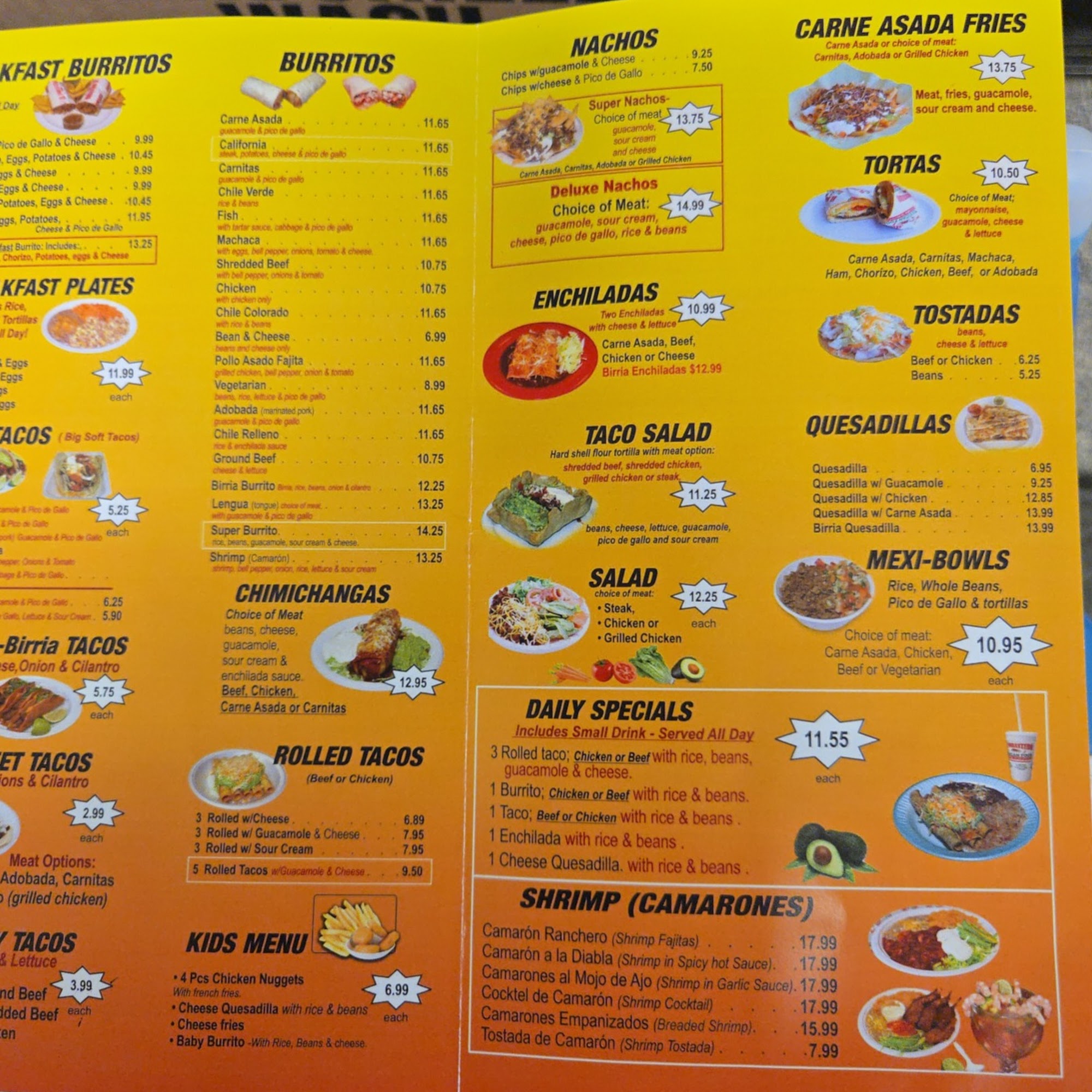 El Forastero Mexican Food Menu