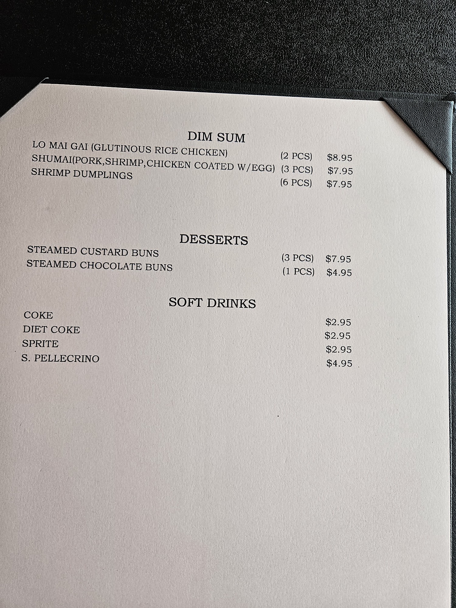 Dumpling Bar Chinese Restaurant Menu