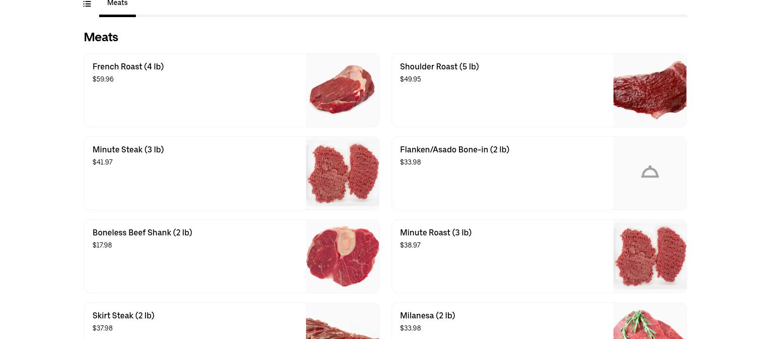 Mr Kosher Meat Market Menu