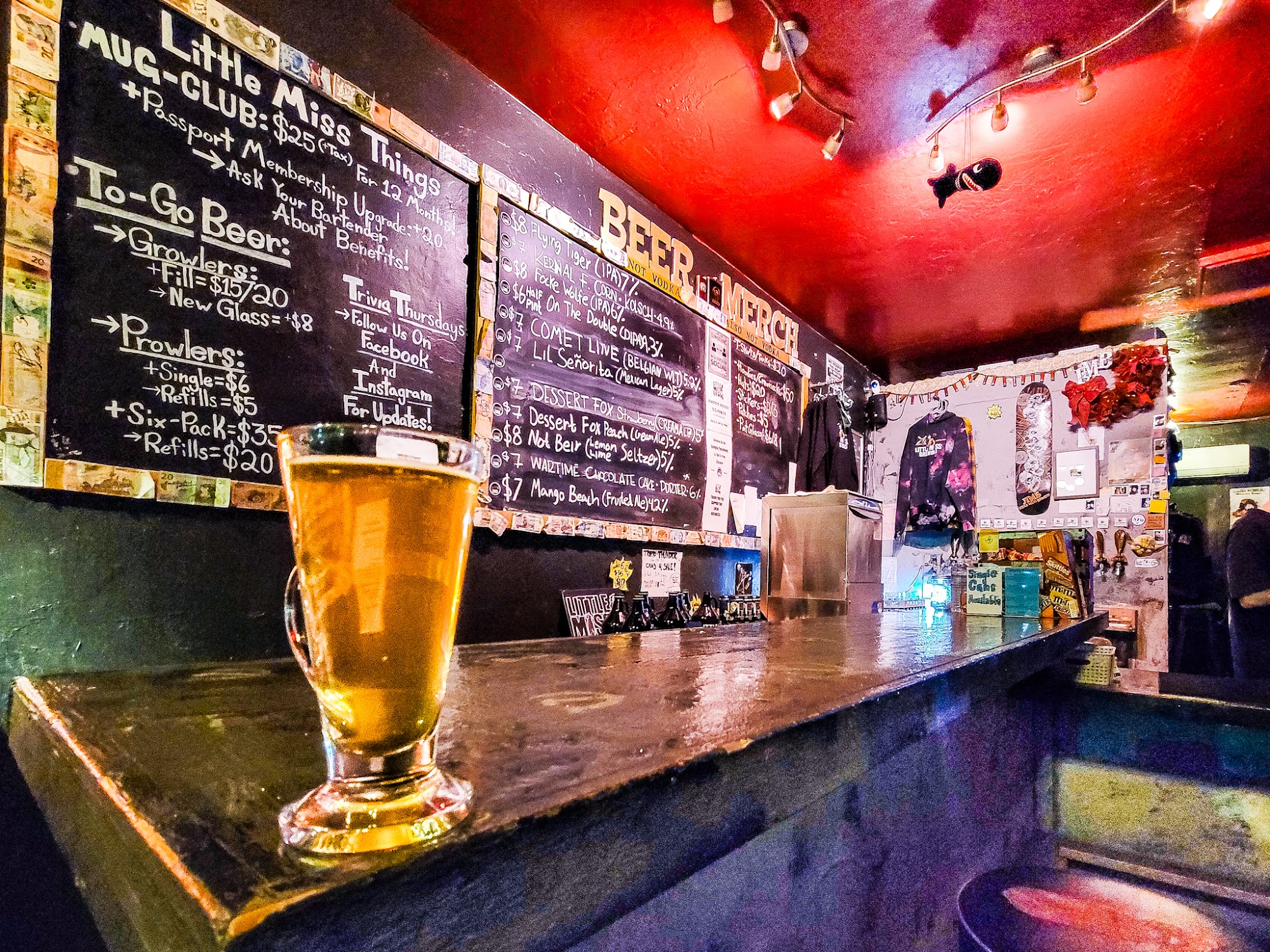 The Escondido Social Taproom Menu