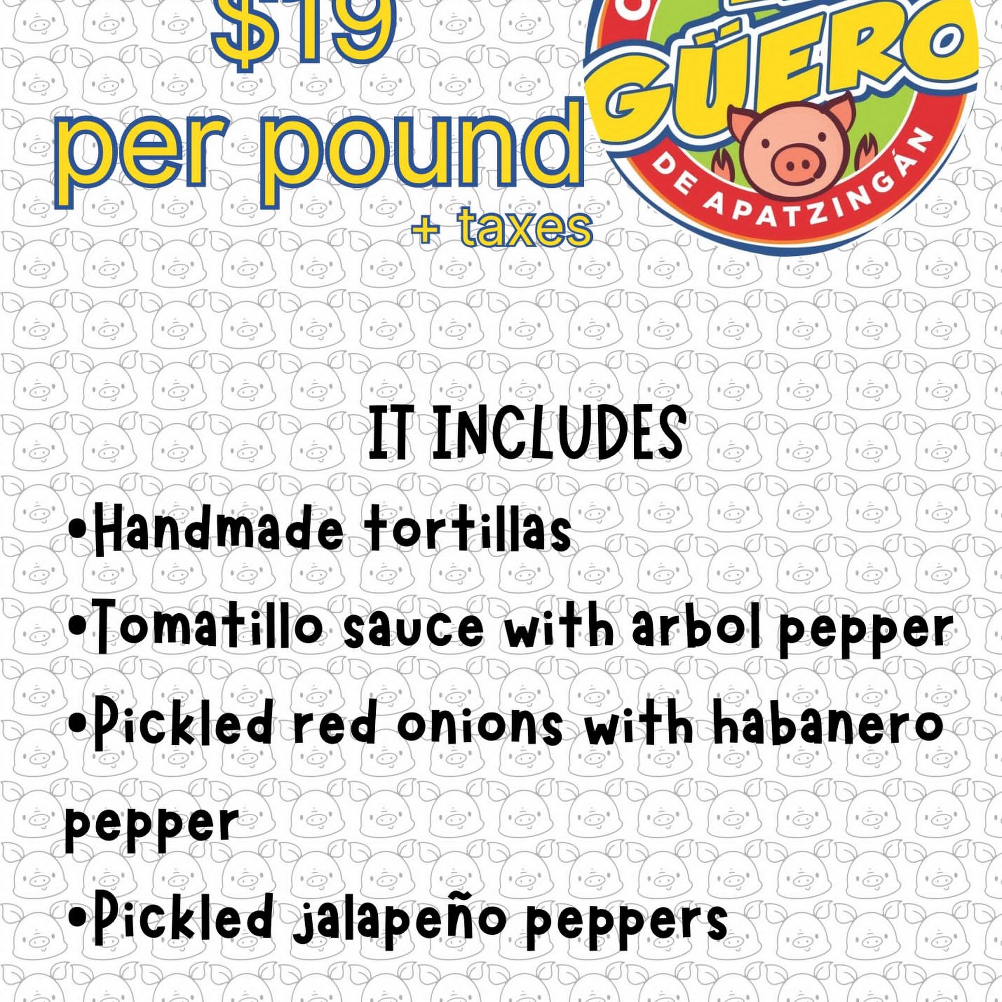 Carnitas El Guero De Apatzingan Menu